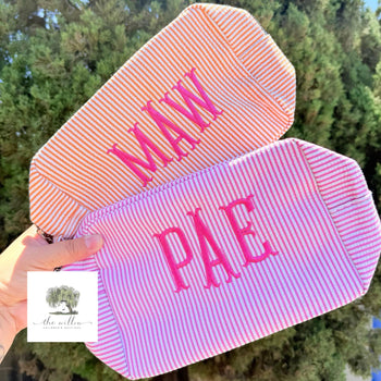 Embroidered Cosmetic Bags