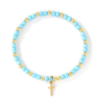Cross Beaded Bracelet RTS