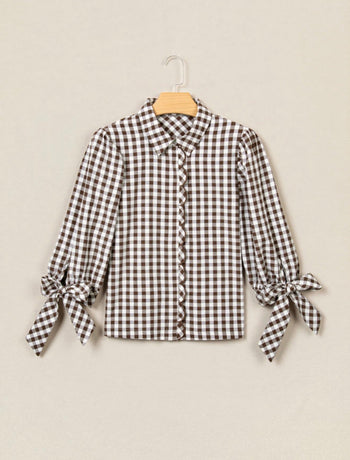 Button Brown Plaid Shirt RTS