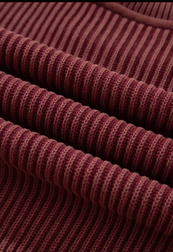 Drop Shoulder Ribbed Sweater