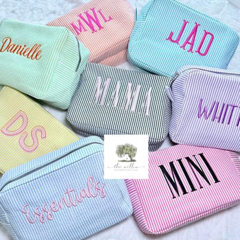 Embroidered Cosmetic Bags