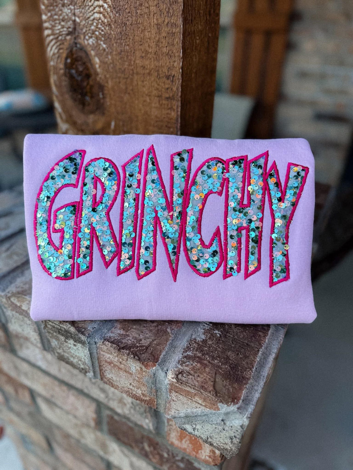Sequin Grinchy Appliqué