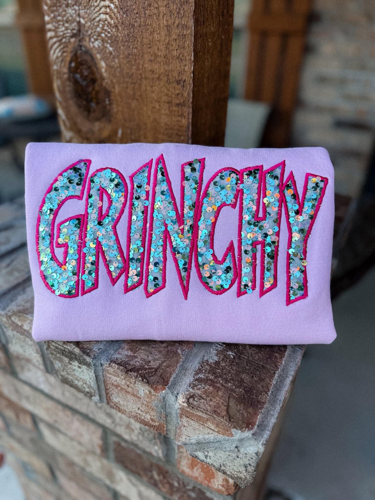 Sequin Grinchy Appliqué