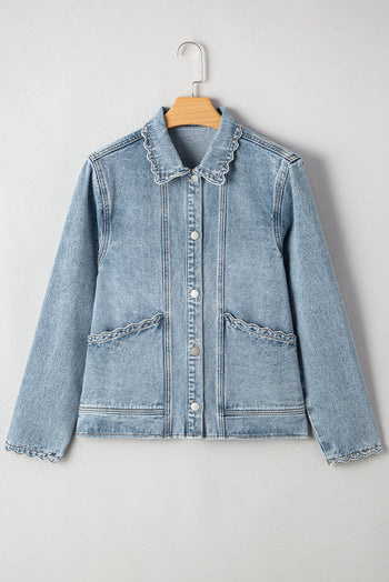 Scallop Pocket Denim Jacket