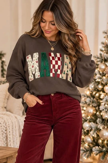 Mama Christmas Checkered