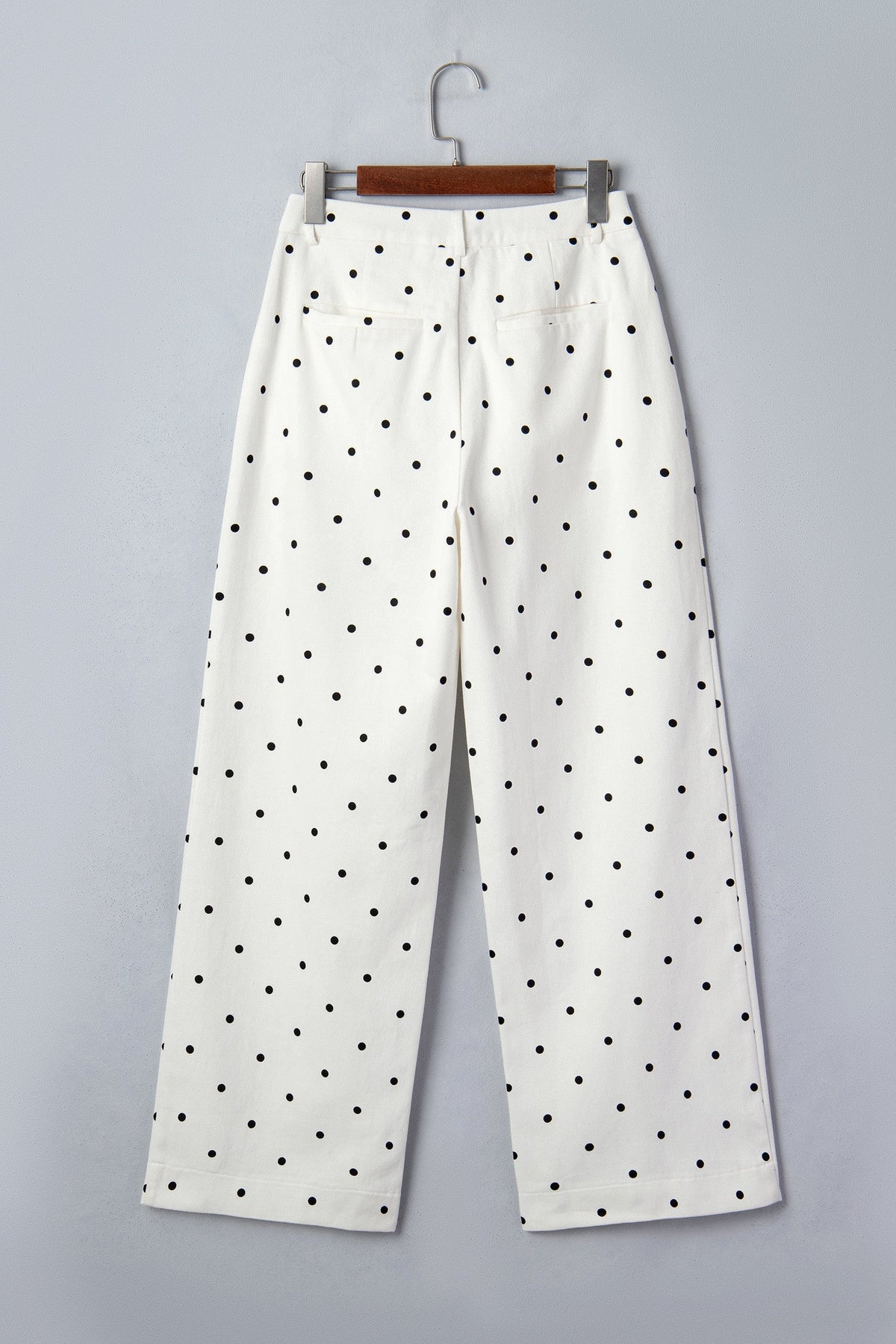 Polka-Dot Scalloped Jeans