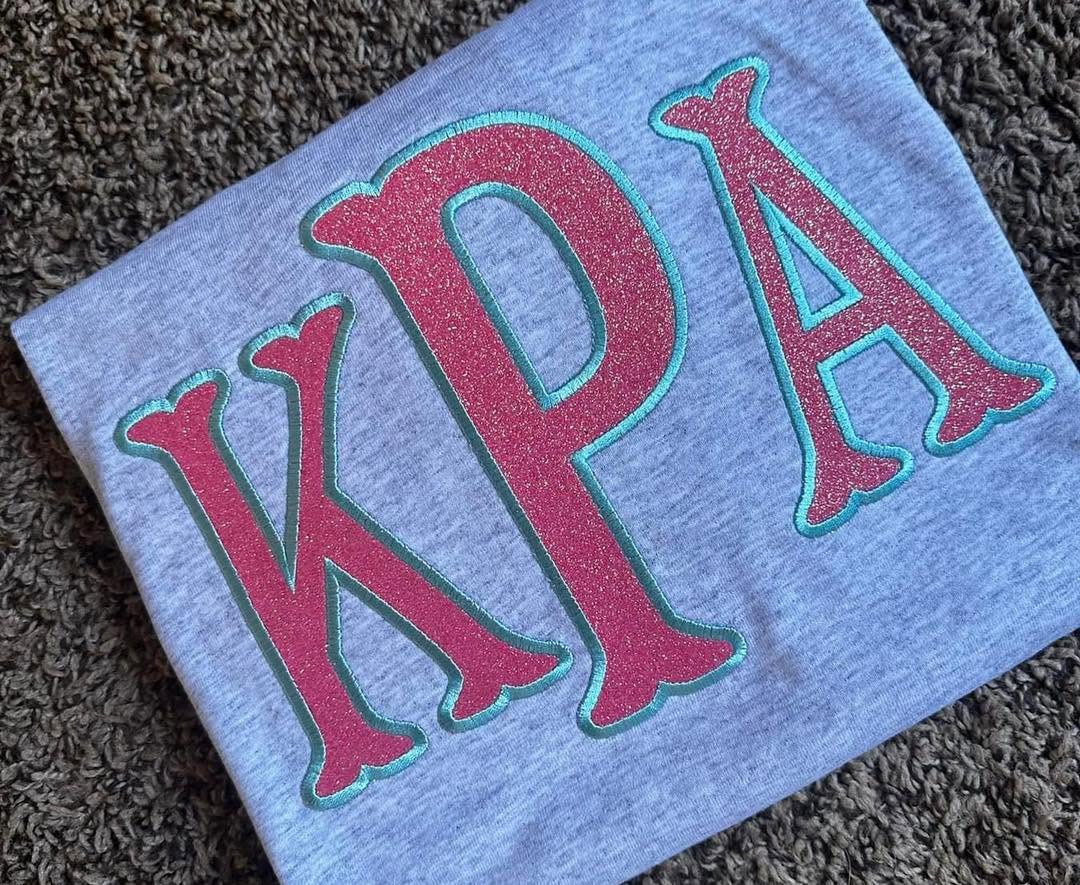 $18 Crews Title/ Monogram Glitter Applique's