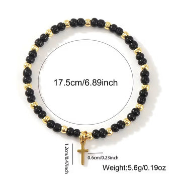 Cross Beaded Bracelet RTS