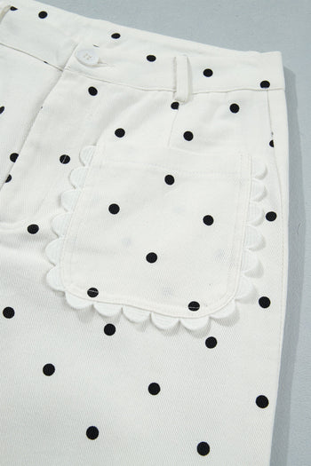 Polka Dot Scalloped Jeans RTS