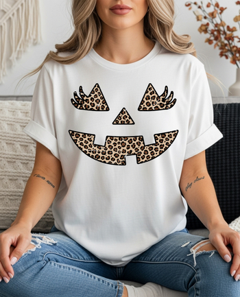 Leopard Pumpkin Girl Face