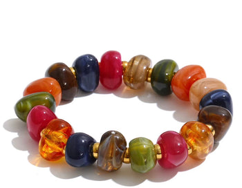 Fall Beaded Necklace & Bracelet