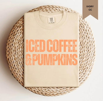Iced coffee & pumpkins