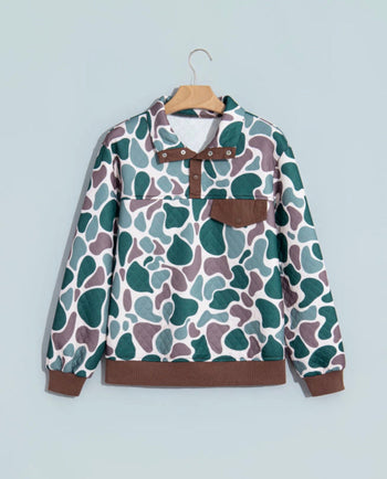 Retro Camo Pullover