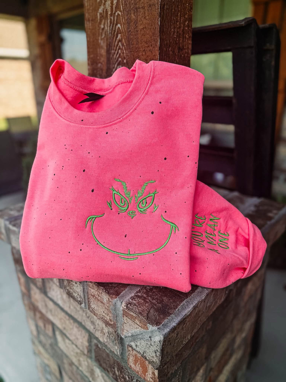 Pink Splatter Grinch Crew