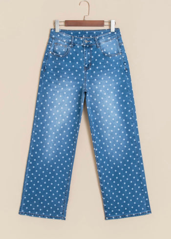 Blue Polka Dot Jeans RTS