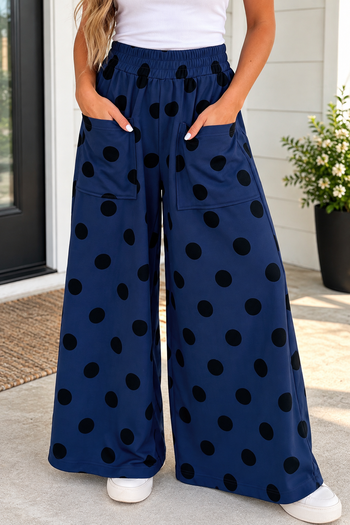 Polka Dot Elastic Pants