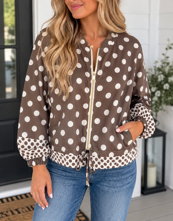 Brown Polka Dot Shacket