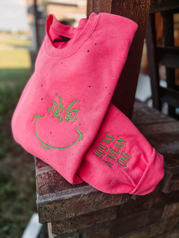 Pink Splatter Grinch Crew