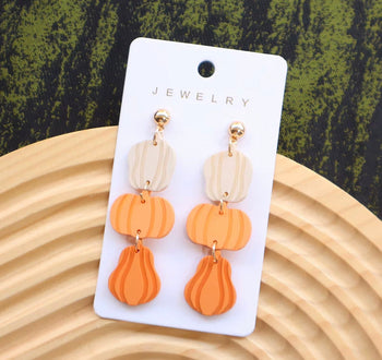 Pumpkin Earrings RTS
