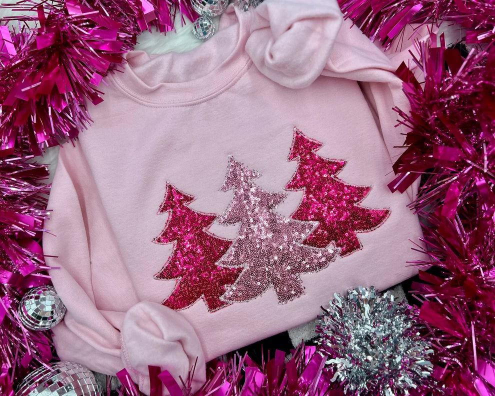 Christmas Tree Sequin - Pink