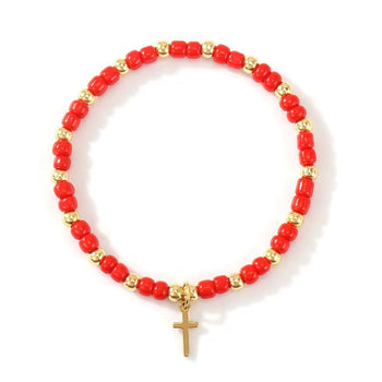 Cross Beaded Bracelet RTS