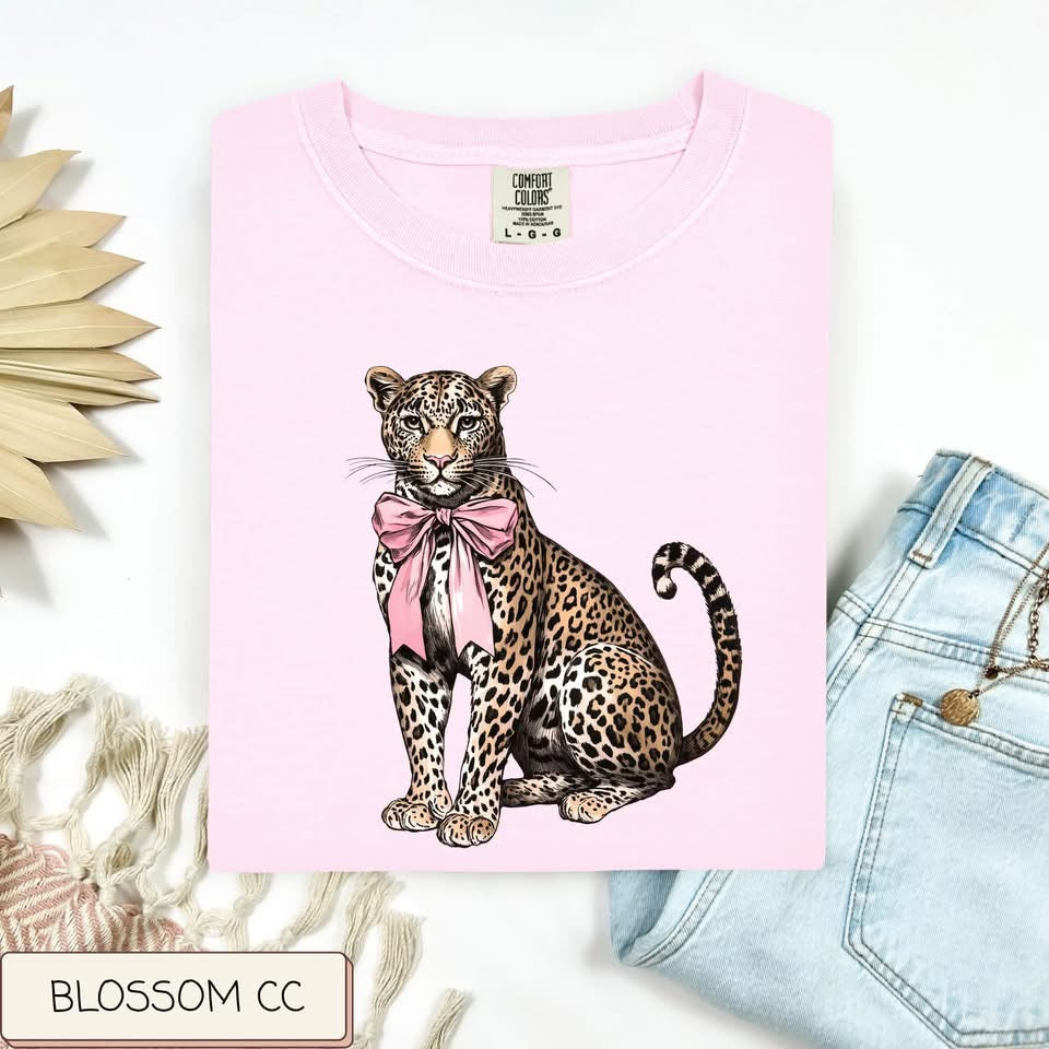 Pink Bow Leopard