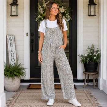 Camo Twisted Rib Jumpsuit