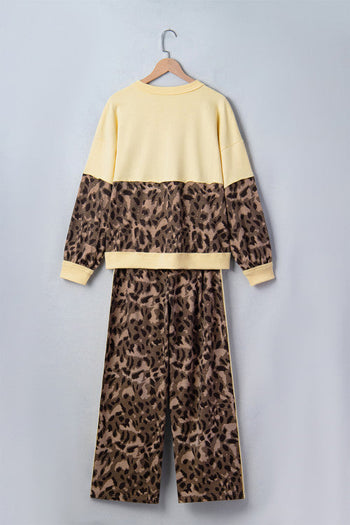 Leopard V Neck Set
