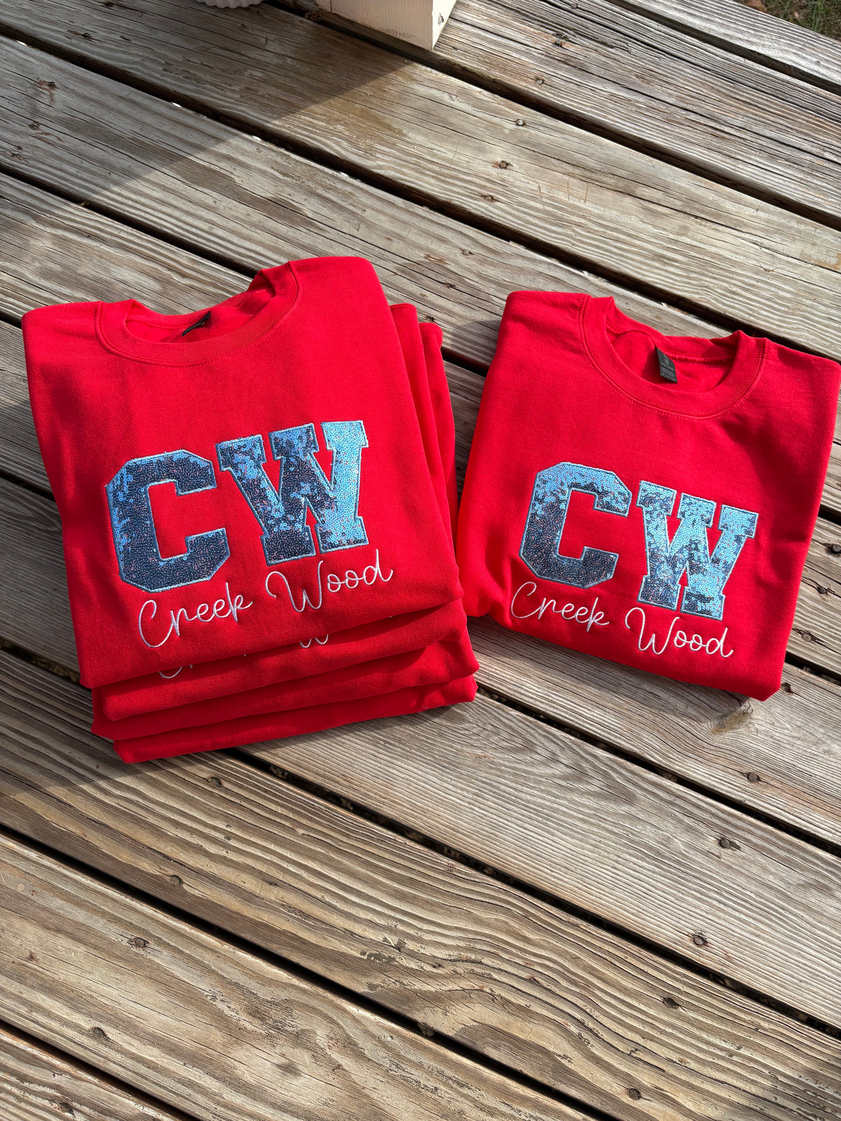 Creek Wood Sequin Crew