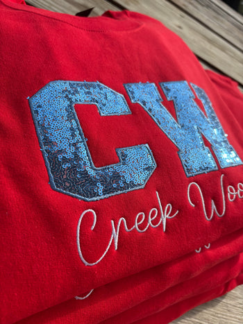 Creek Wood Sequin Crew