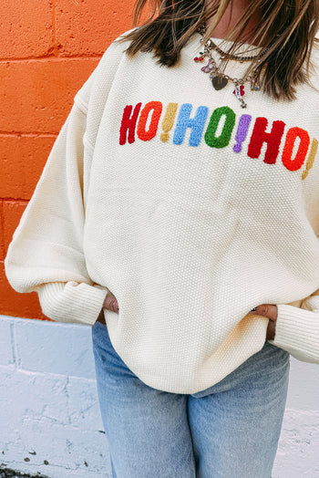 Merry Christmas Chenille Graphic Sweater