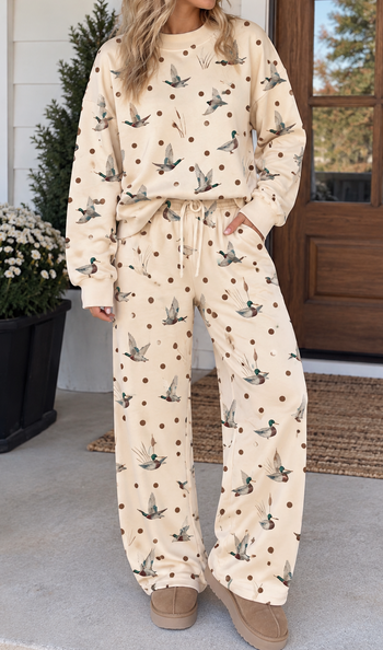 Polka Dot Mallard Pullover Set