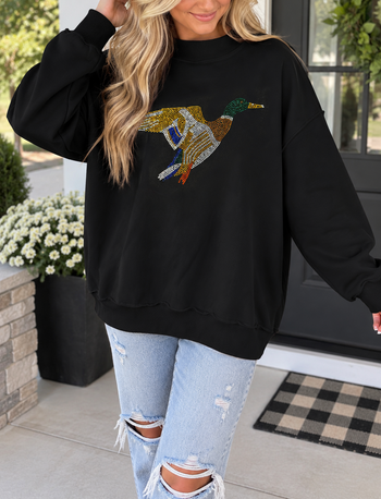 Rhinestone Mallard Sweatshirt