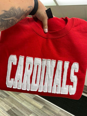 Custom Raggy School Spirit Appliqué Sweatshirt