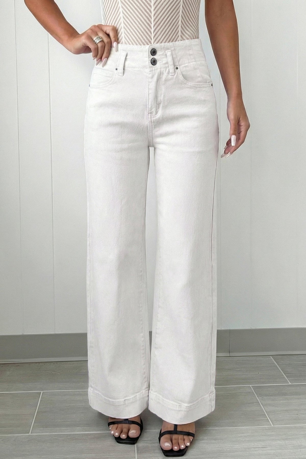 White High Waist Jeans