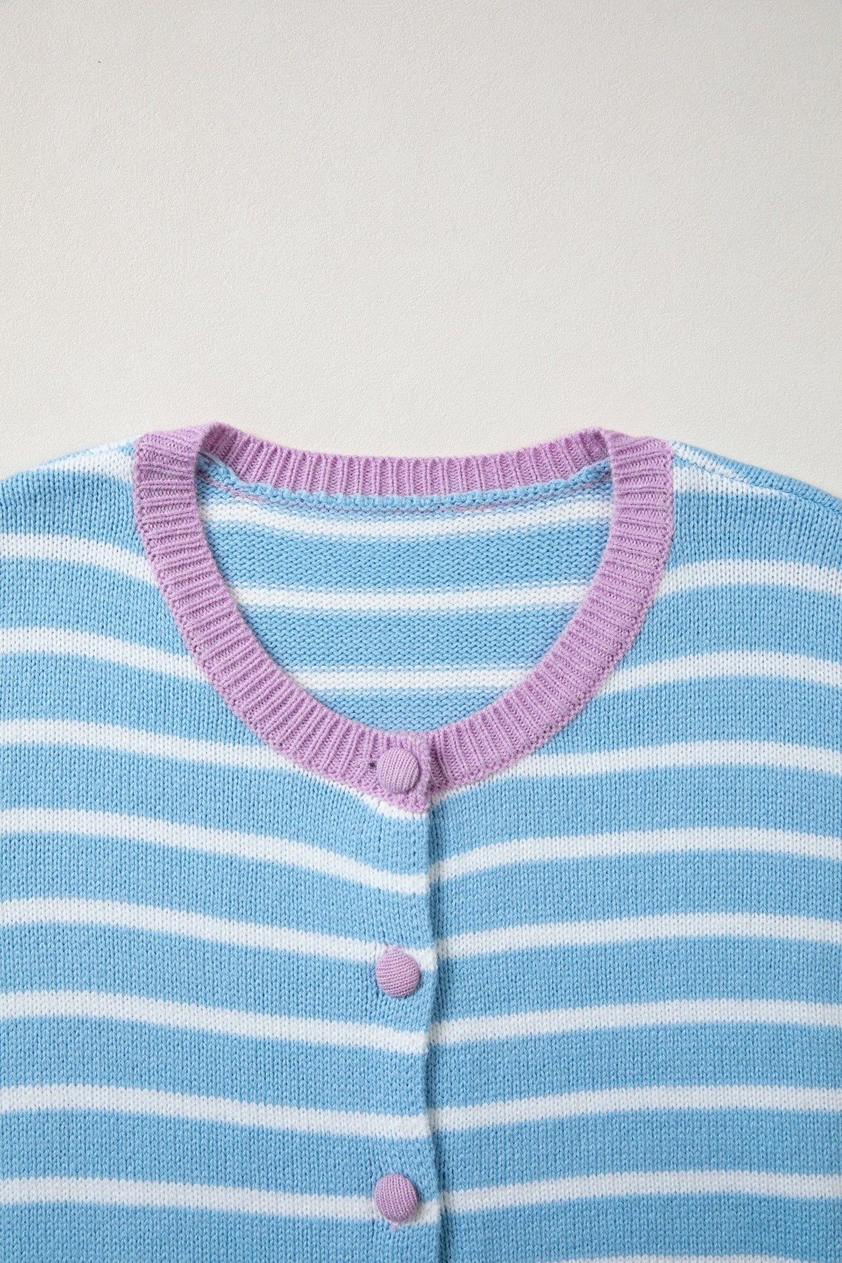 Blue Stripe Buttoned Cardigan