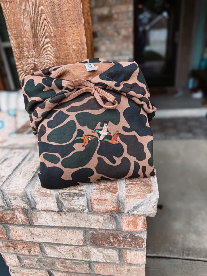 Front view of Camo Mallard Trio Hoodie