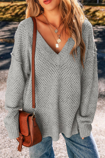 Loose Eyelet Sweater