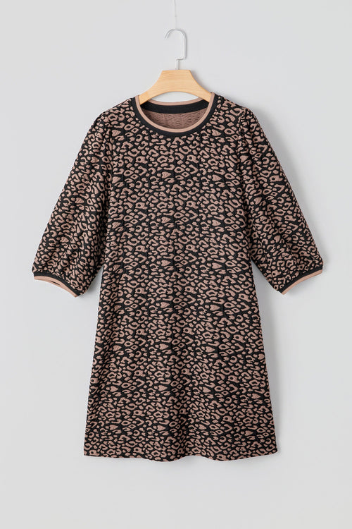 Black Leopard Mini Dress